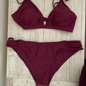 SHEIN purple matching bikini set, size m